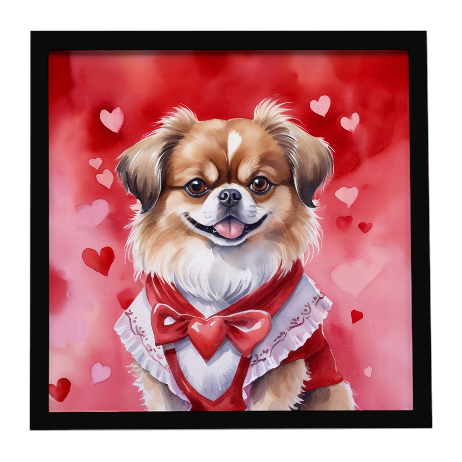 Caroline's Treasures Tibetan Spaniel My Valentine Framed Metal Print