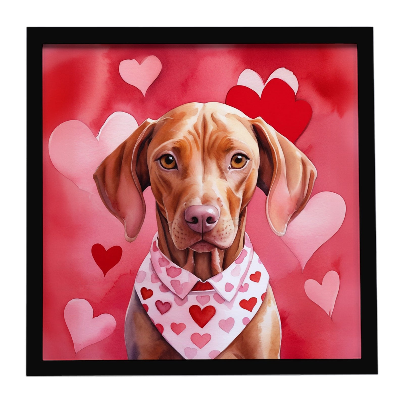 Caroline's Treasures Vizsla My Valentine Framed Metal Print