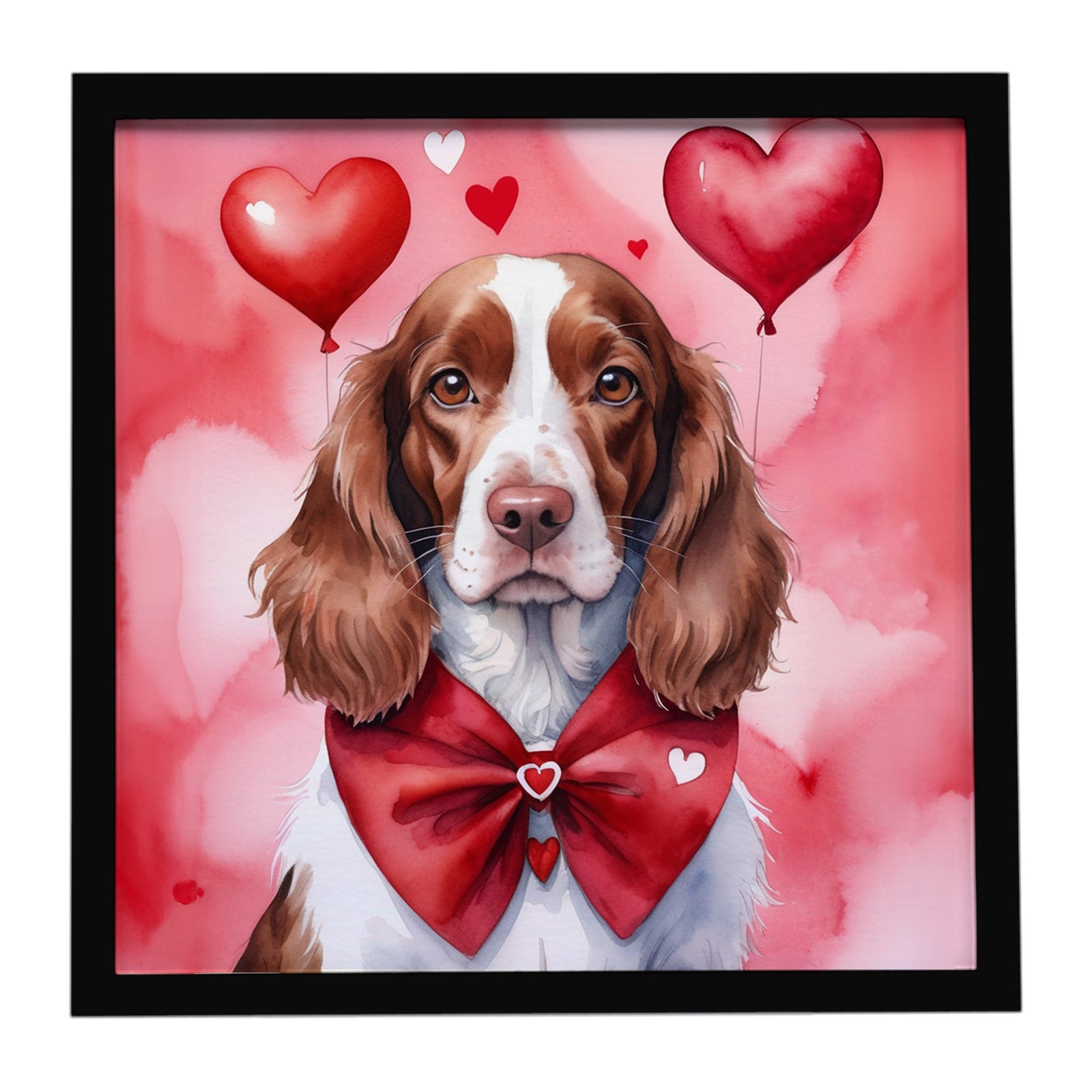 Caroline's Treasures Welsh Springer Spaniel My Valentine Framed Metal Print