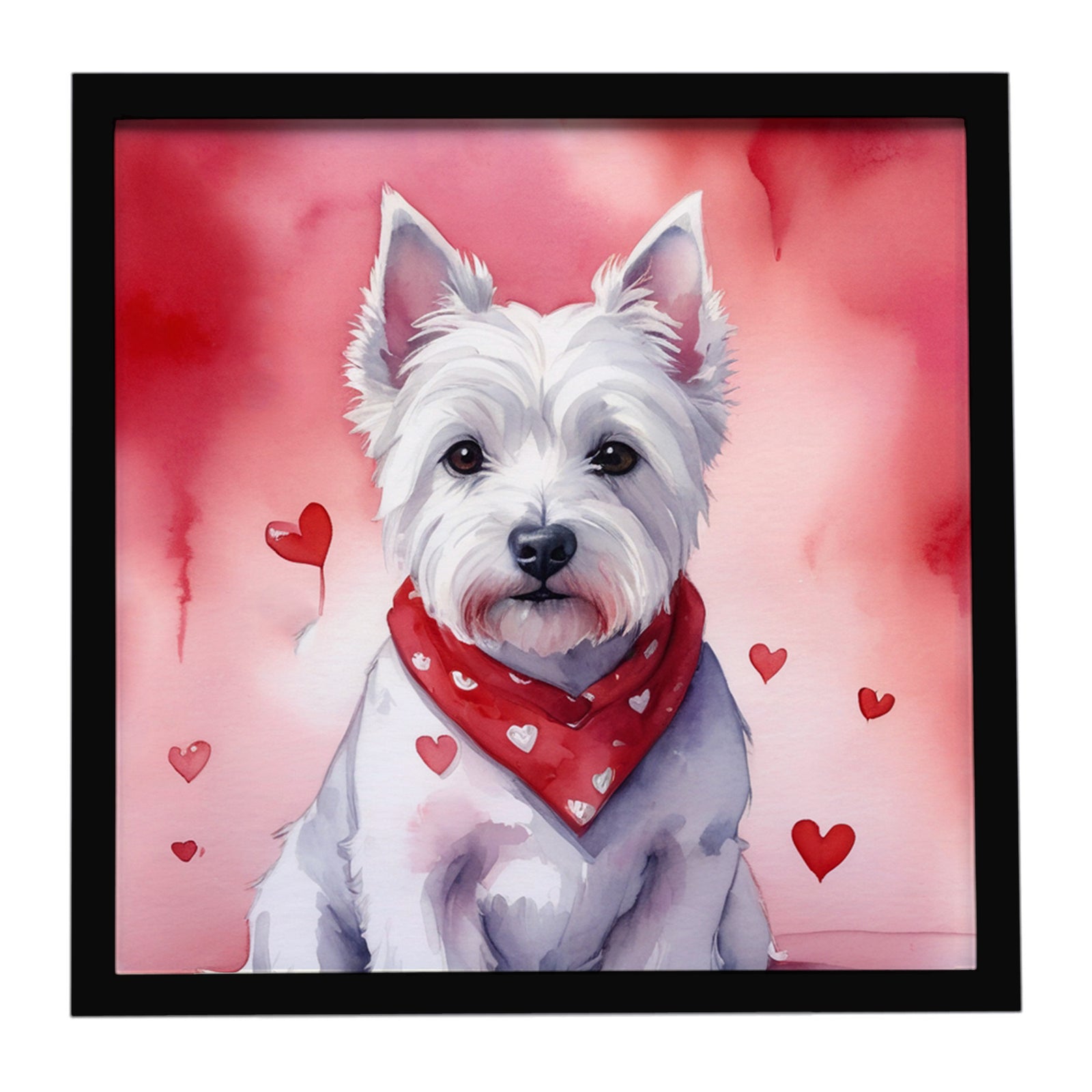 Caroline's Treasures Westie My Valentine Framed Metal Print