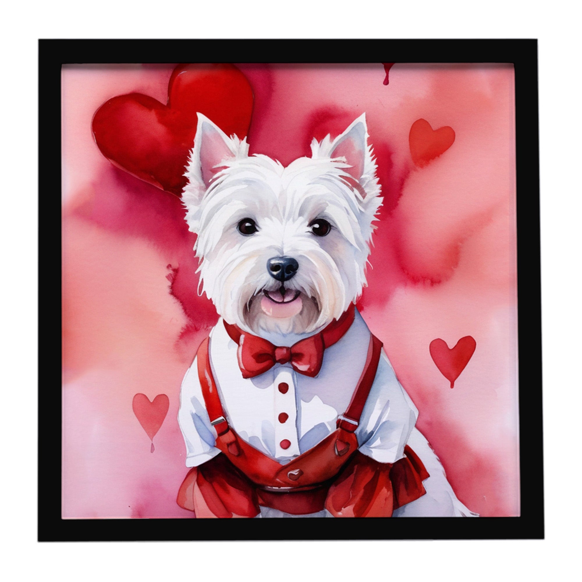 Caroline's Treasures Westie My Valentine Framed Metal Print