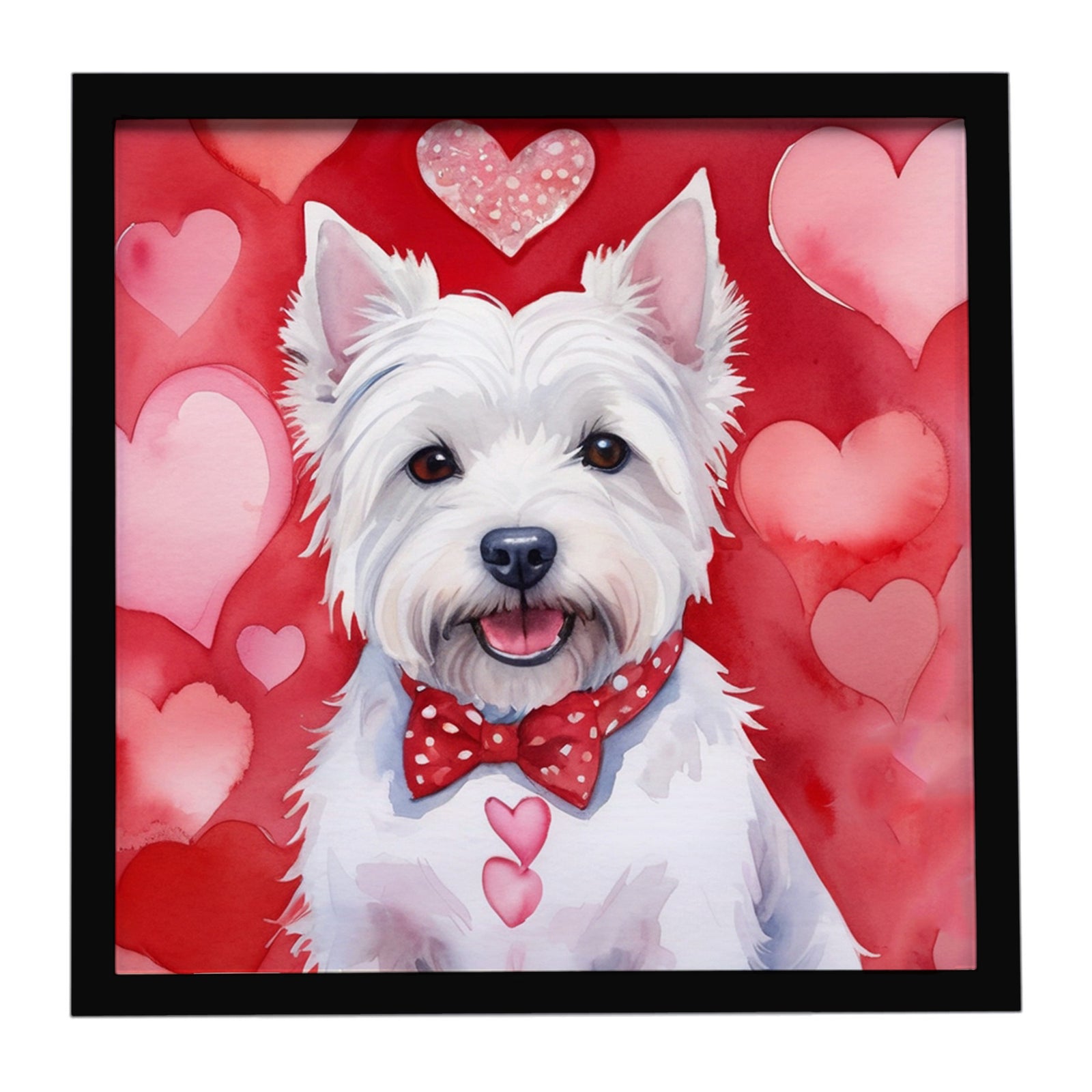 Caroline's Treasures Westie My Valentine Framed Metal Print
