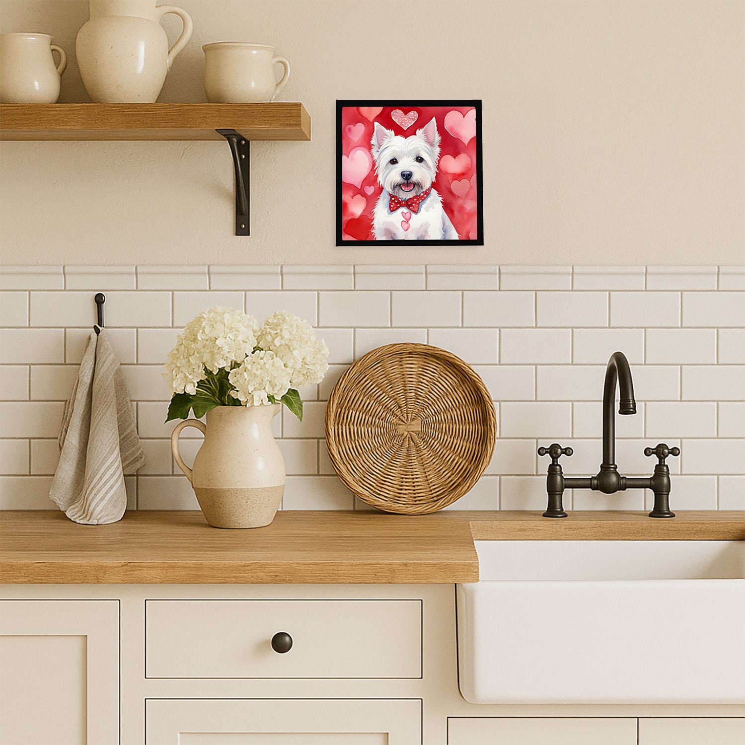 Caroline's Treasures Westie My Valentine Framed Metal Print