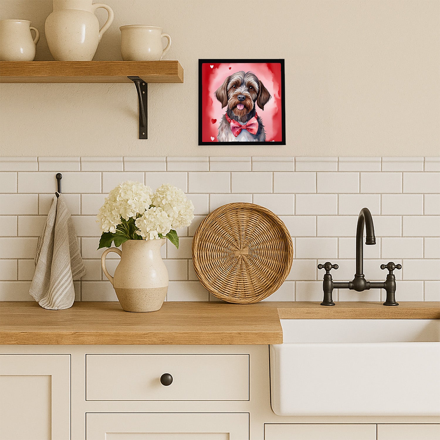 Caroline's Treasures Wirehaired Pointing Griffon My Valentine Framed Metal Print