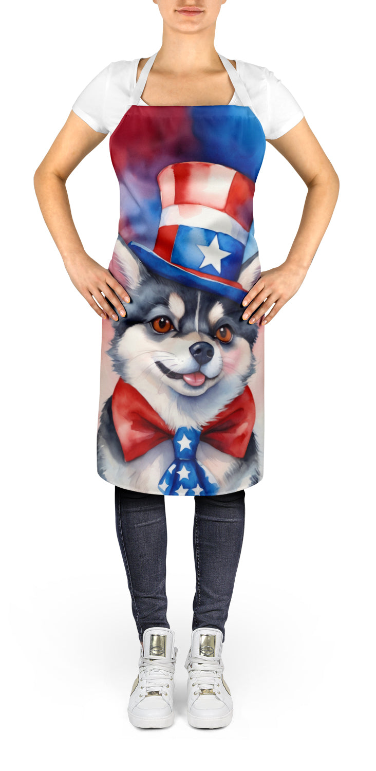 Caroline's Treasures Alaskan Klee Kai Patriotic American Apron – Artist-Designed Kitchen, BBQ & Craft Apron
