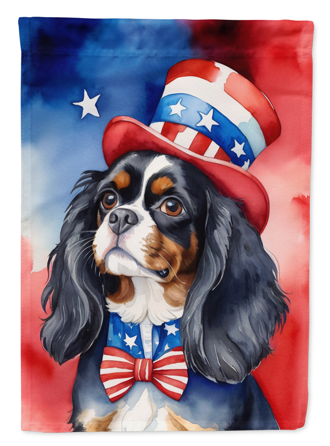 Caroline's Treasures Cavalier Spaniel Patriotic American Garden Flag Mailbox Decorative Yard Banner Outside Patio Artwork for Flower Beds, Garden Size, Multicolor