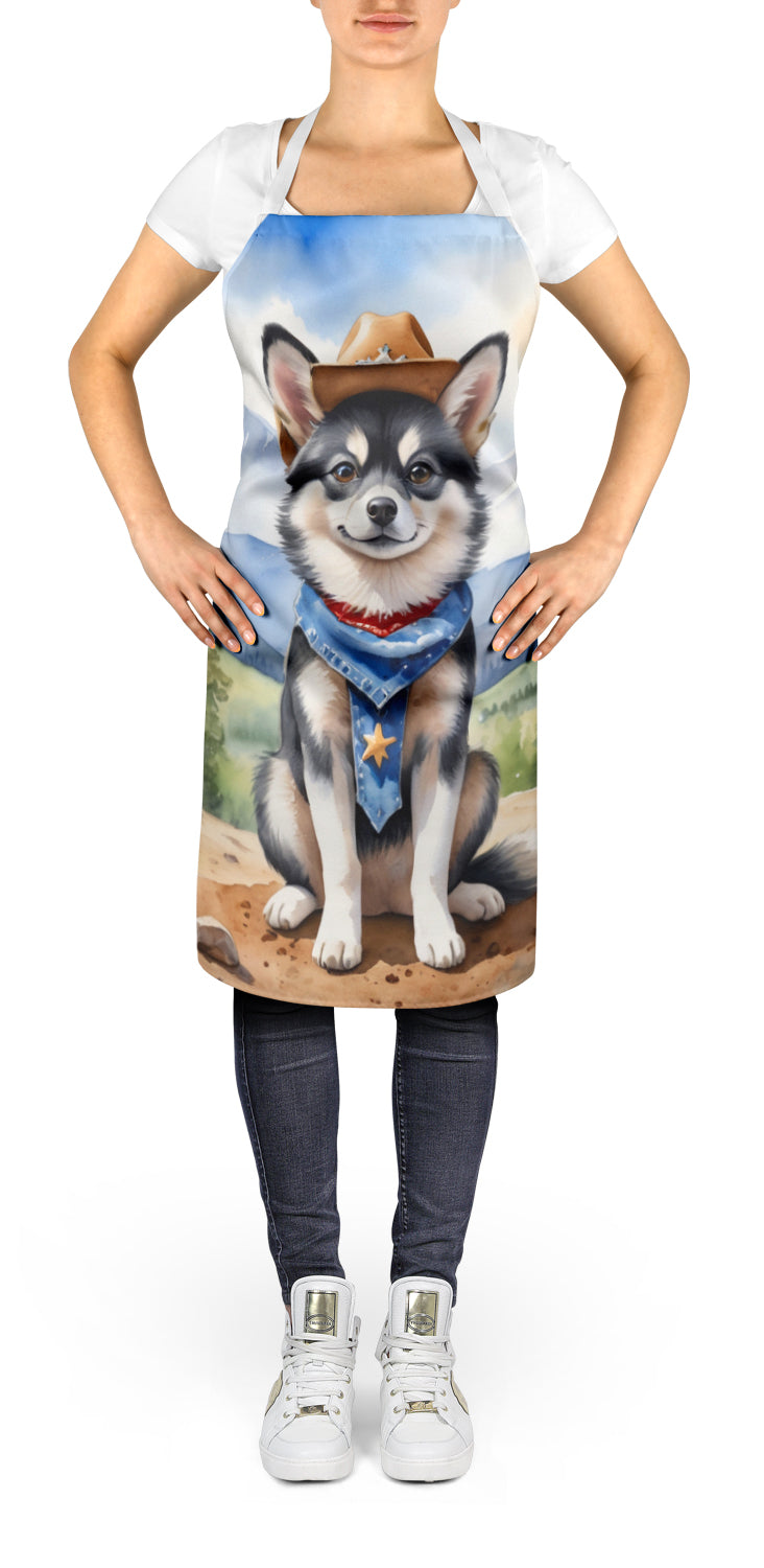 Caroline's Treasures Alaskan Klee Kai Cowboy Welcome Apron – Artist-Designed Kitchen, BBQ & Craft Apron