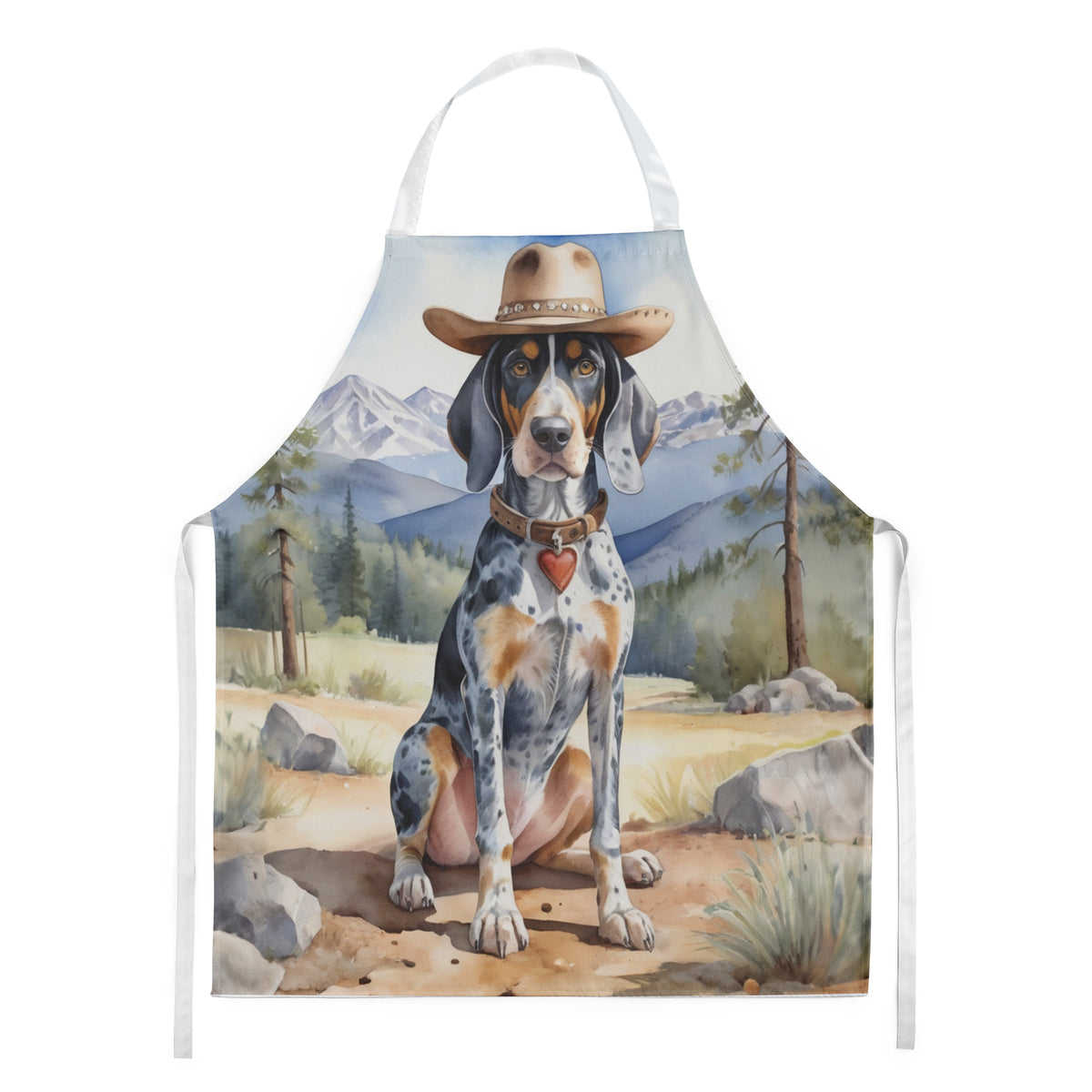 Buy this Bluetick Coonhound Cowboy Welcome Apron