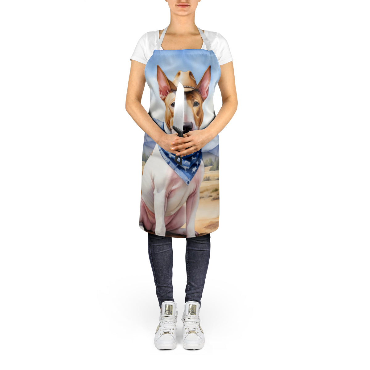 Bull Terrier Cowboy Welcome Apron