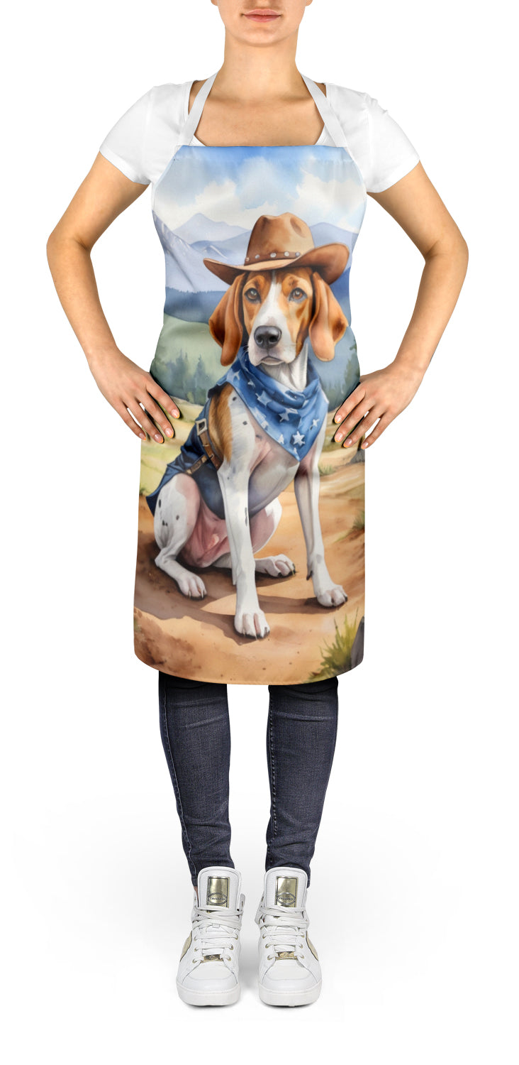 Caroline's Treasures English Foxhound Cowboy Welcome Apron – Artist-Designed Kitchen, BBQ & Craft Apron