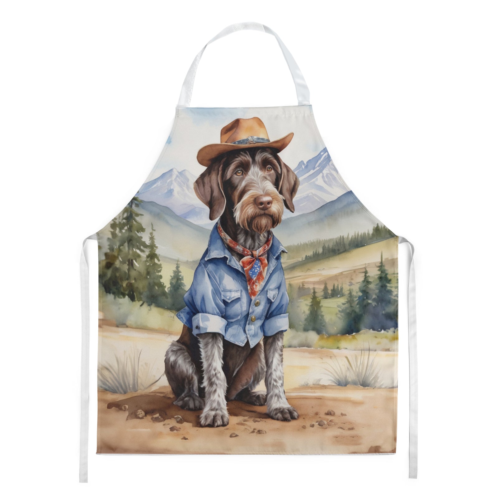 Buy this German Wirehaired Pointer Cowboy Welcome Apron