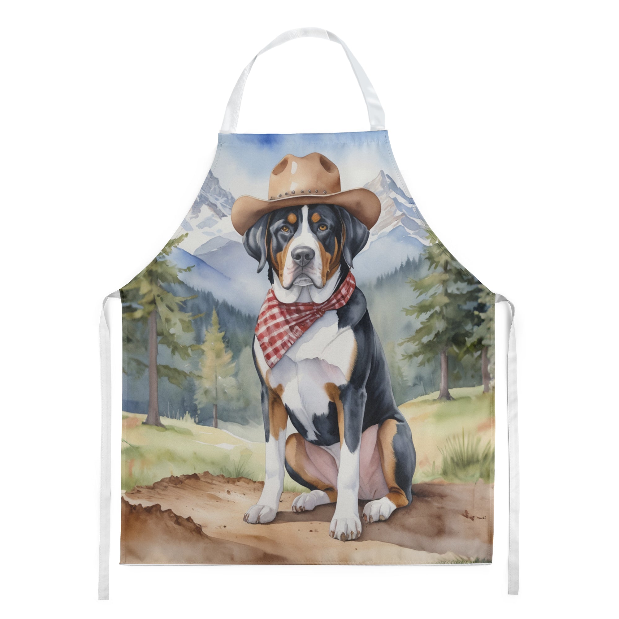 Buy this Greater Swiss Mountain Dog Cowboy Welcome Apron
