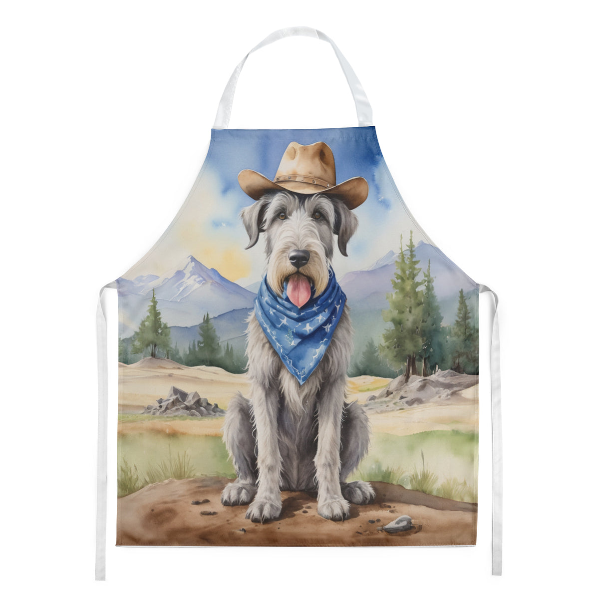 Buy this Irish Wolfhound Cowboy Welcome Apron