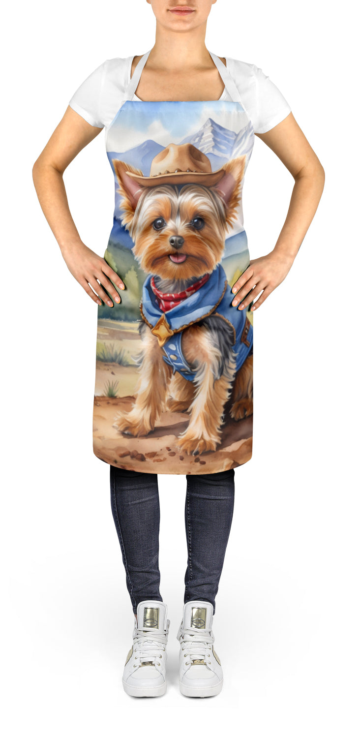 Yorkshire Terrier Yorkie Cowboy Welcome Apron
