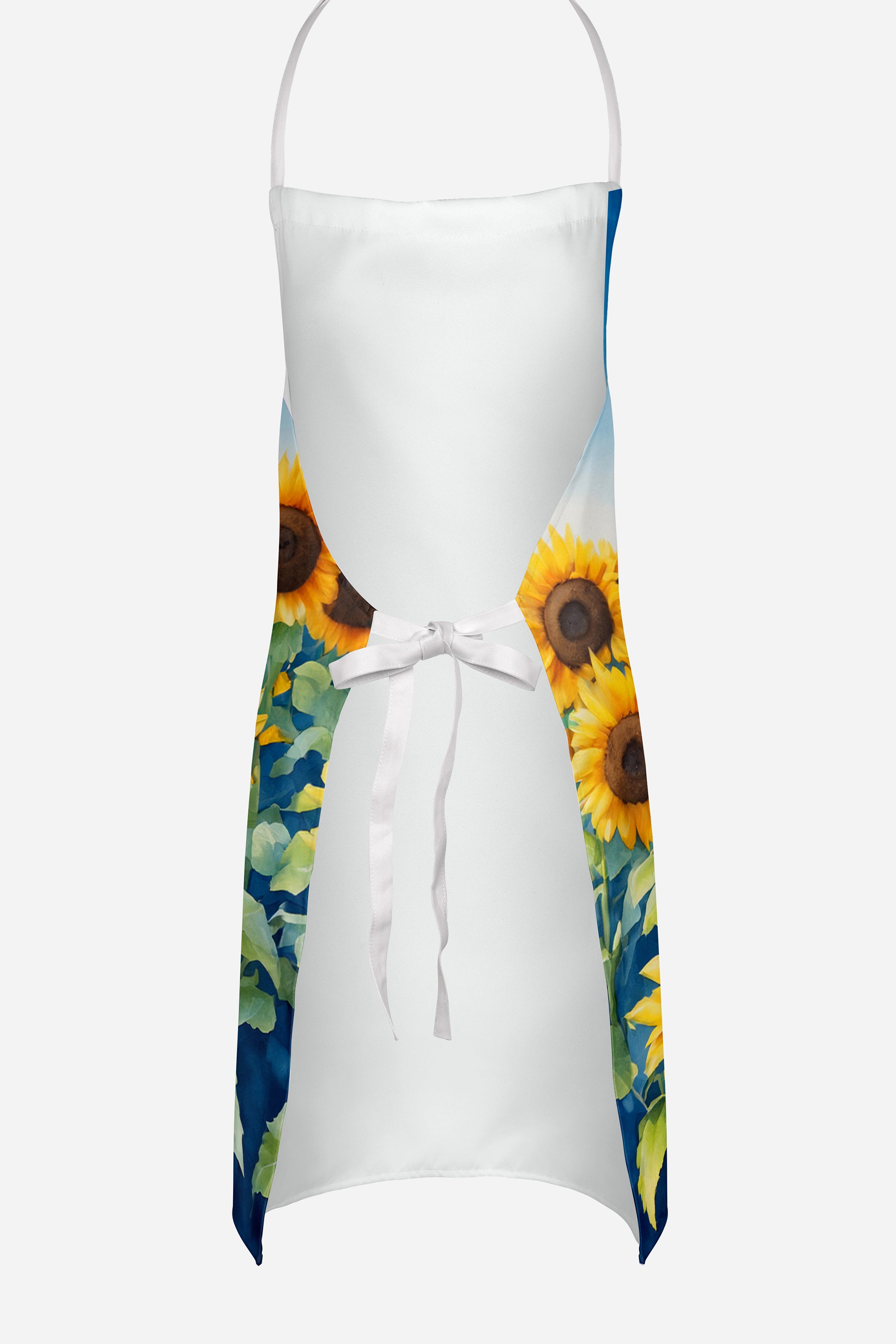 American Hairless Terrier in Sunflowers Apron