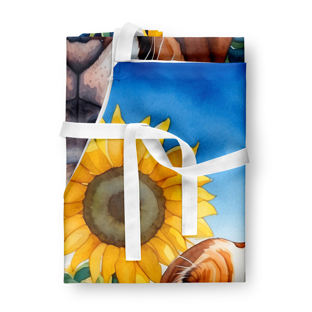 Basset Hound in Sunflowers Apron