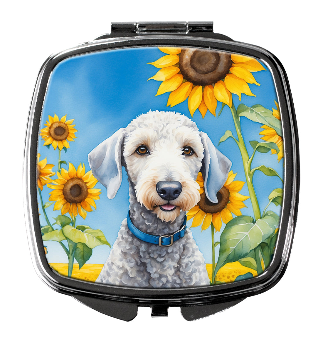 Buy this Bedlington Terrier in Sunflowers Compact Mirror