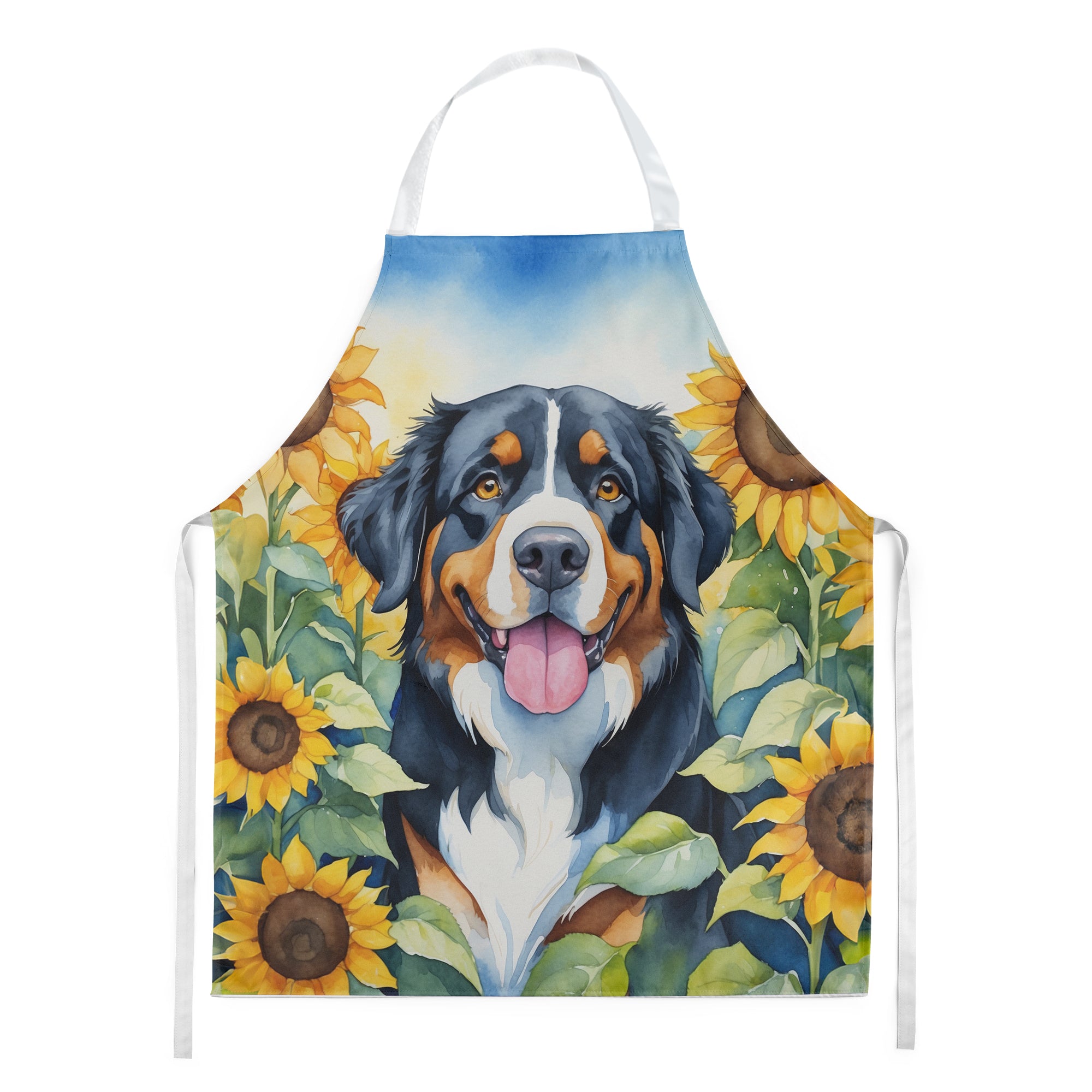 Buy this Bernese Mountain Dog in Sunflowers Apron