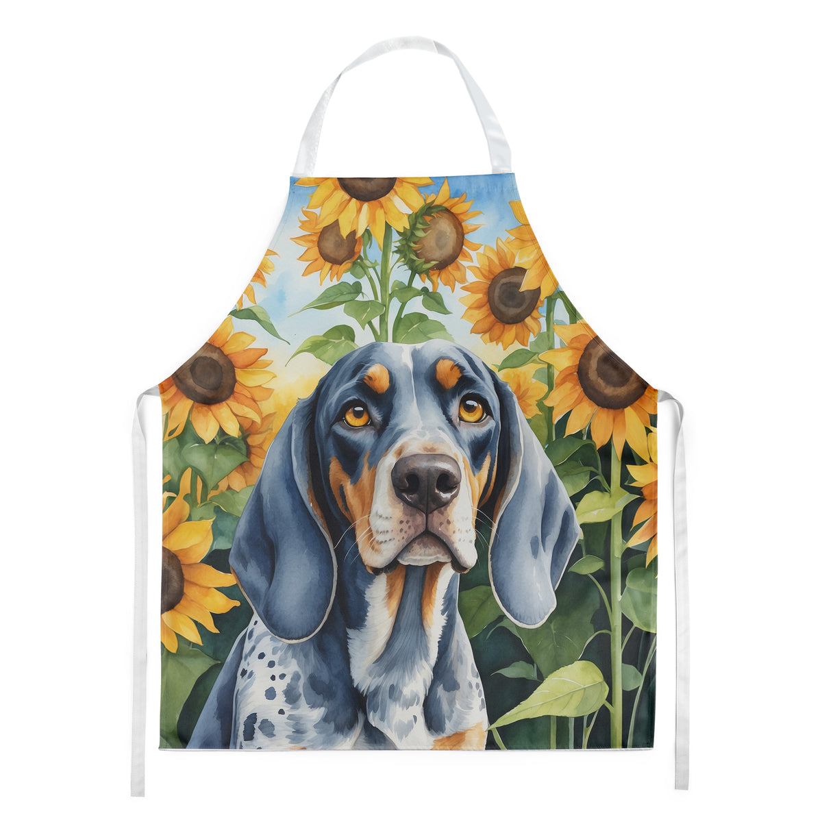 Buy this Bluetick Coonhound in Sunflowers Apron