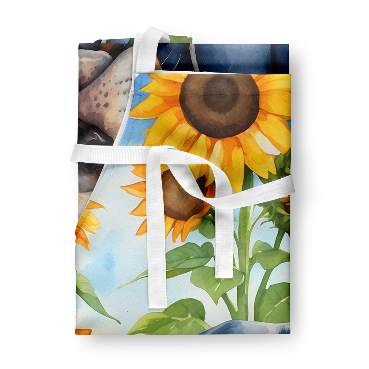 Bluetick Coonhound in Sunflowers Apron