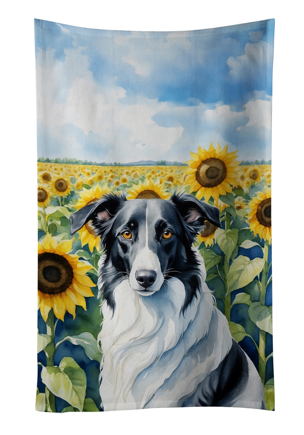 Buy this Borzoi in Sunflowers Kitchen Towel
