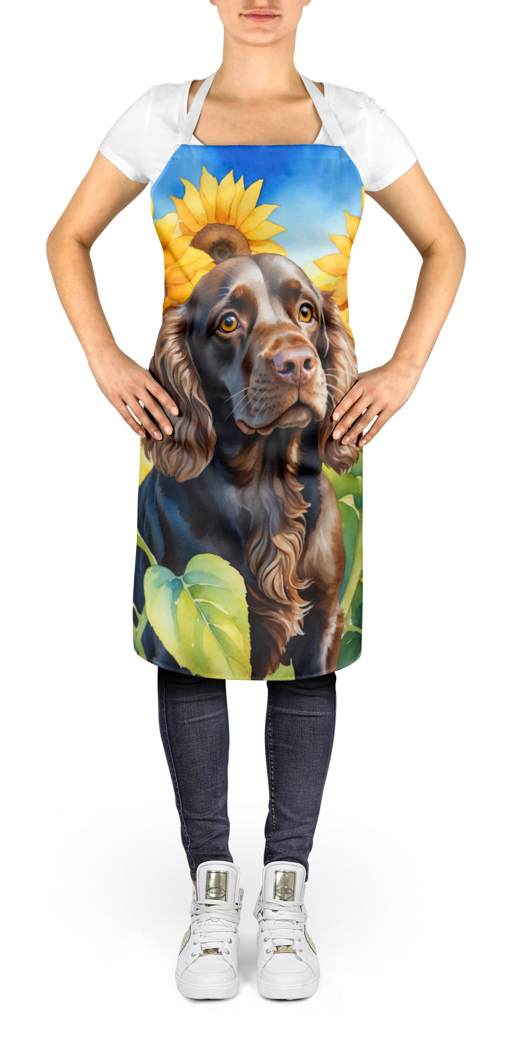 Buy this Boykin Spaniel in Sunflowers Apron