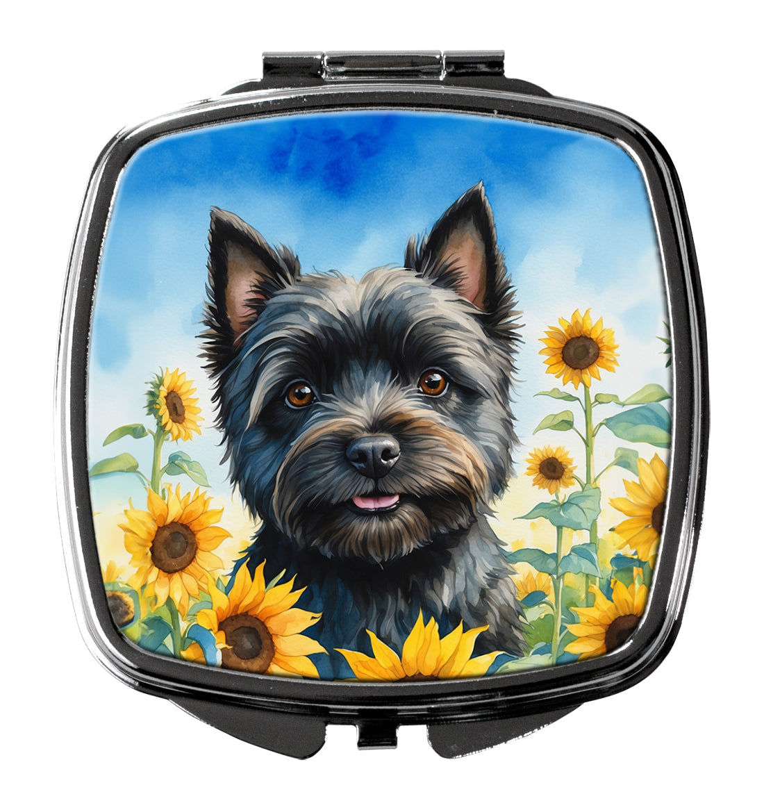 Buy this Cairn Terrier in Sunflowers Compact Mirror