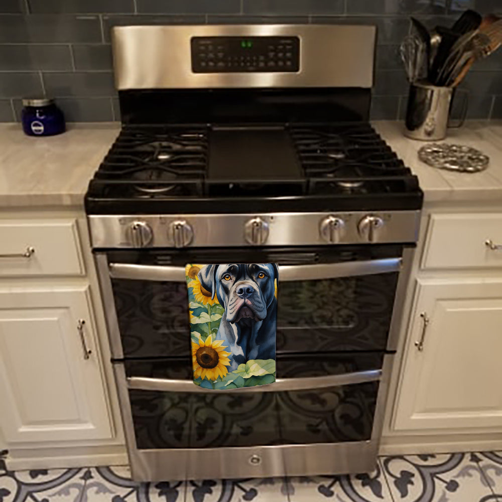 Cane Corso in Sunflowers Kitchen Towel