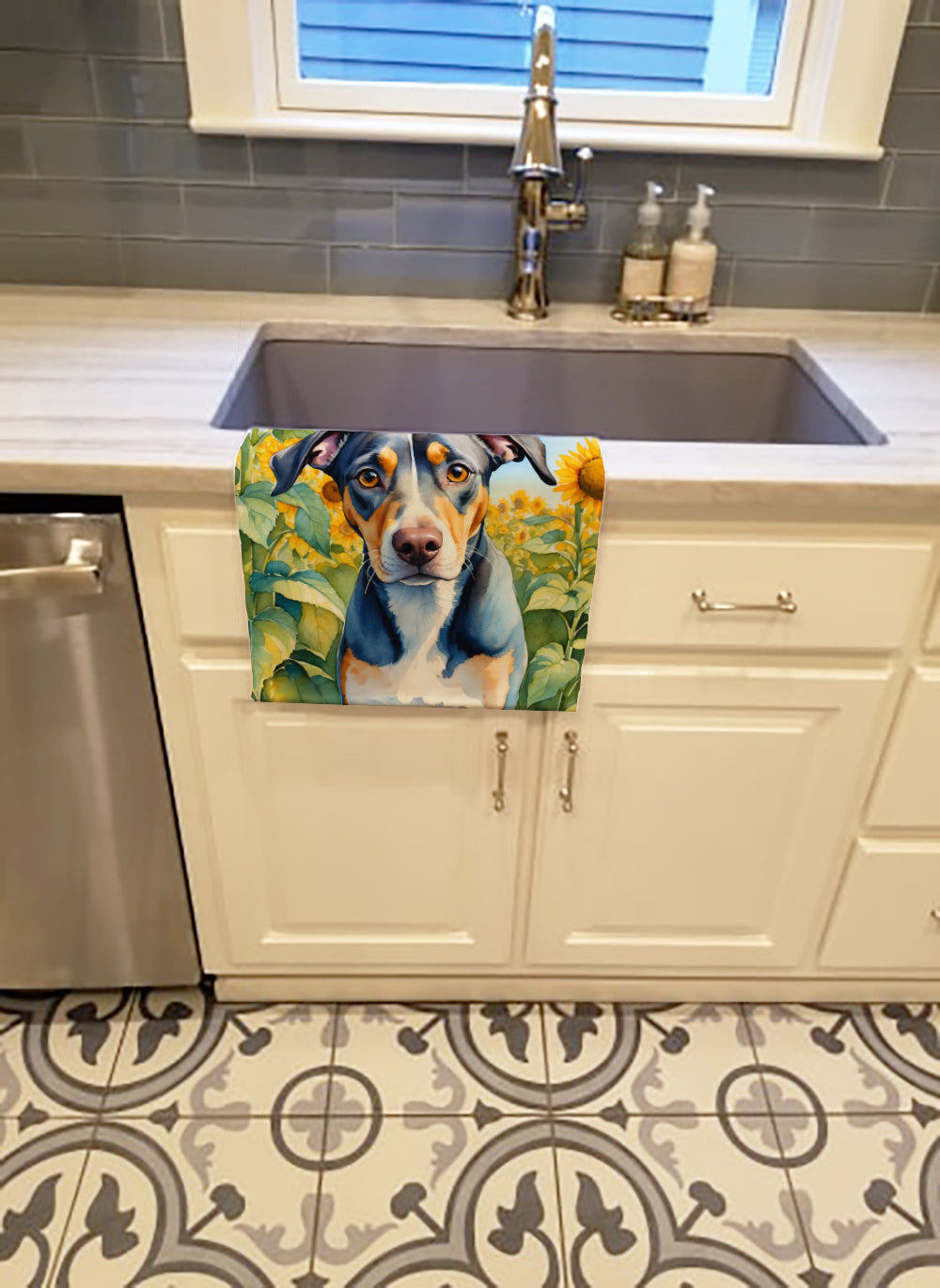 Buy this Catahoula in Sunflowers Kitchen Towel