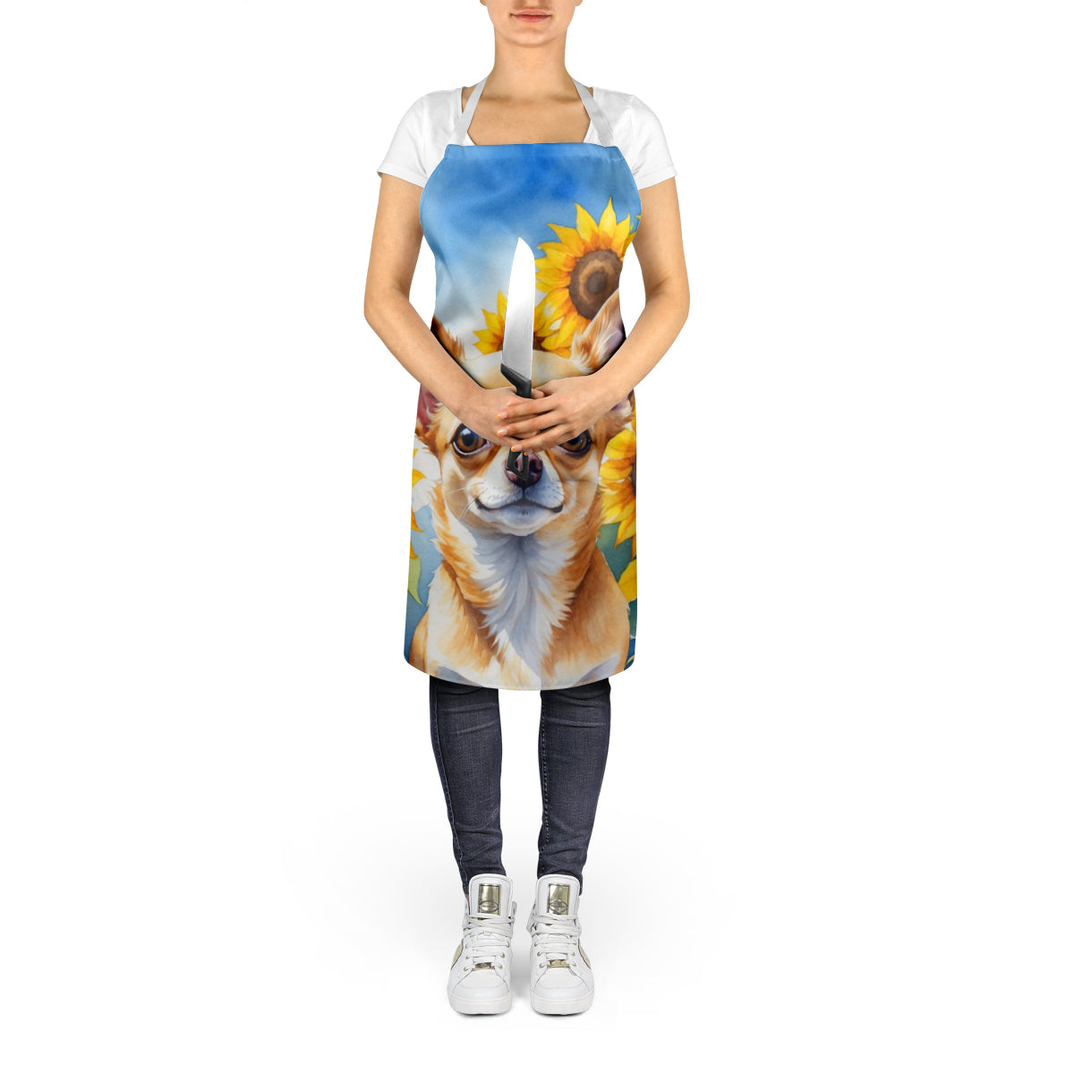 Chihuahua in Sunflowers Apron