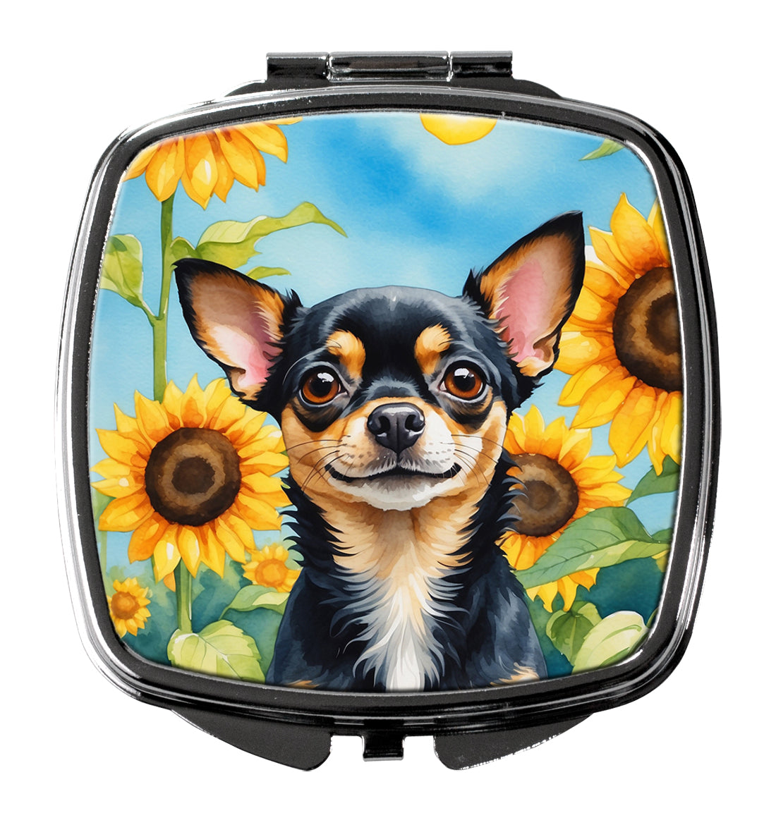 Buy this Chihuahua in Sunflowers Compact Mirror