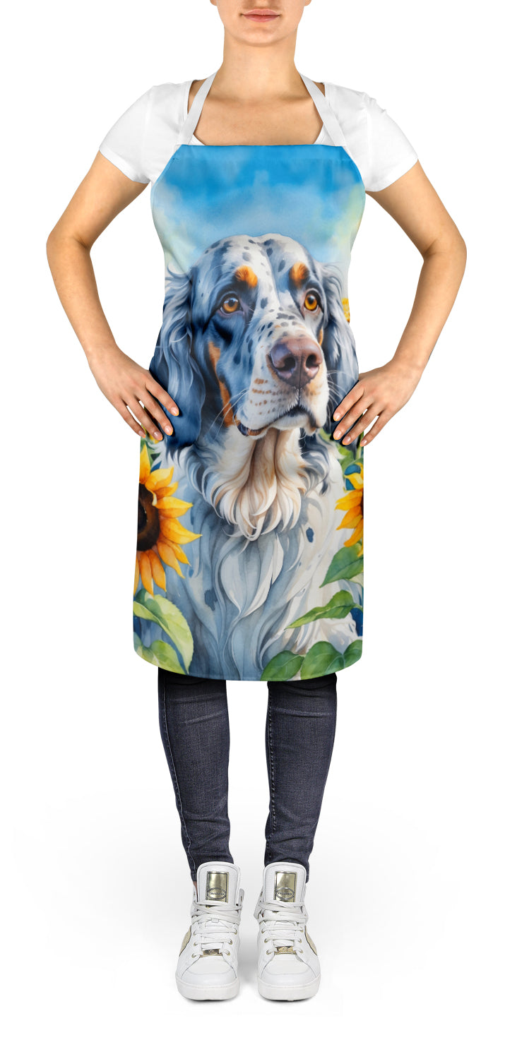 Buy this English Setter in Sunflowers Apron