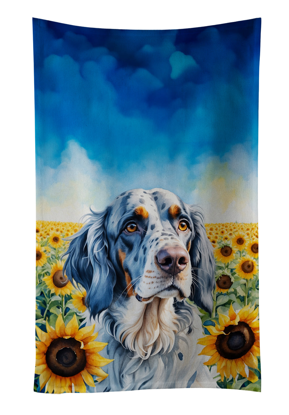 Buy this English Setter in Sunflowers Kitchen Towel