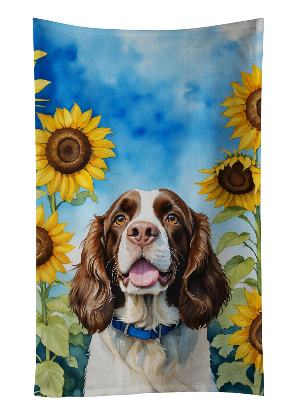 Buy this English Springer Spaniel in Sunflowers Kitchen Towel