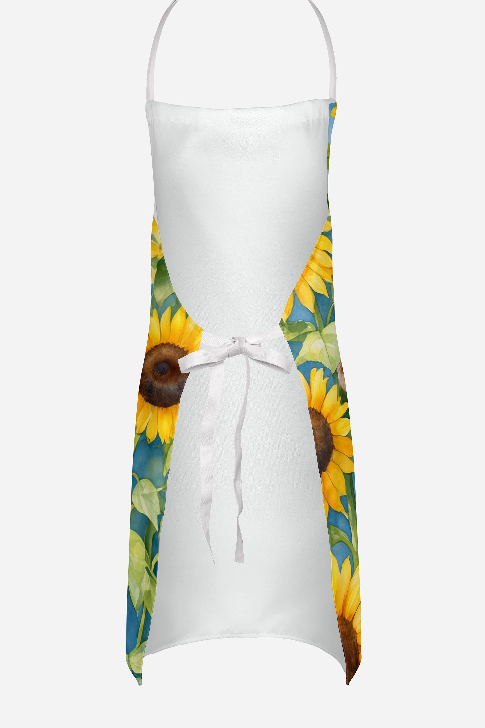 German Wirehaired Pointer in Sunflowers Apron