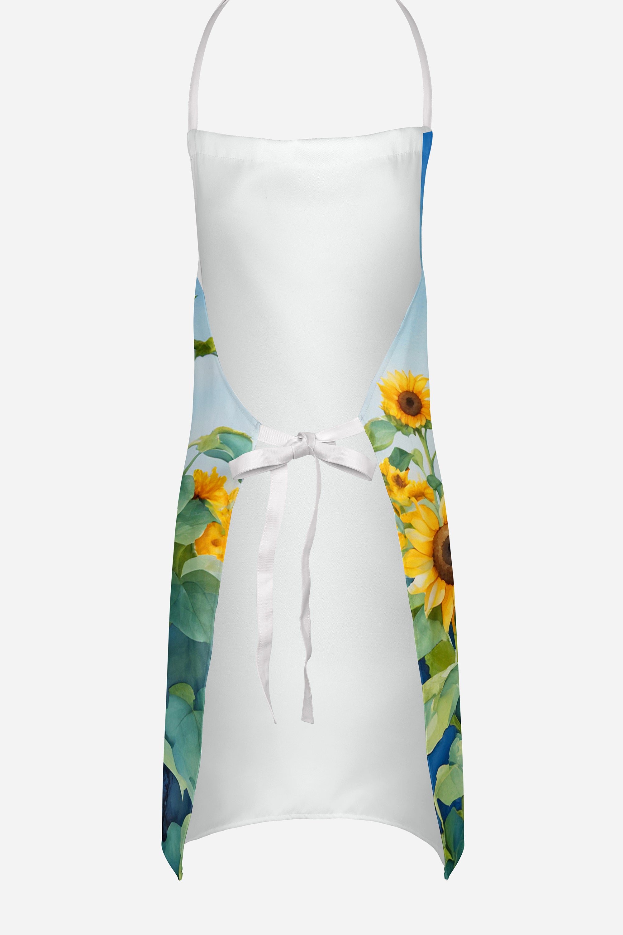 Goldendoodle in Sunflowers Apron