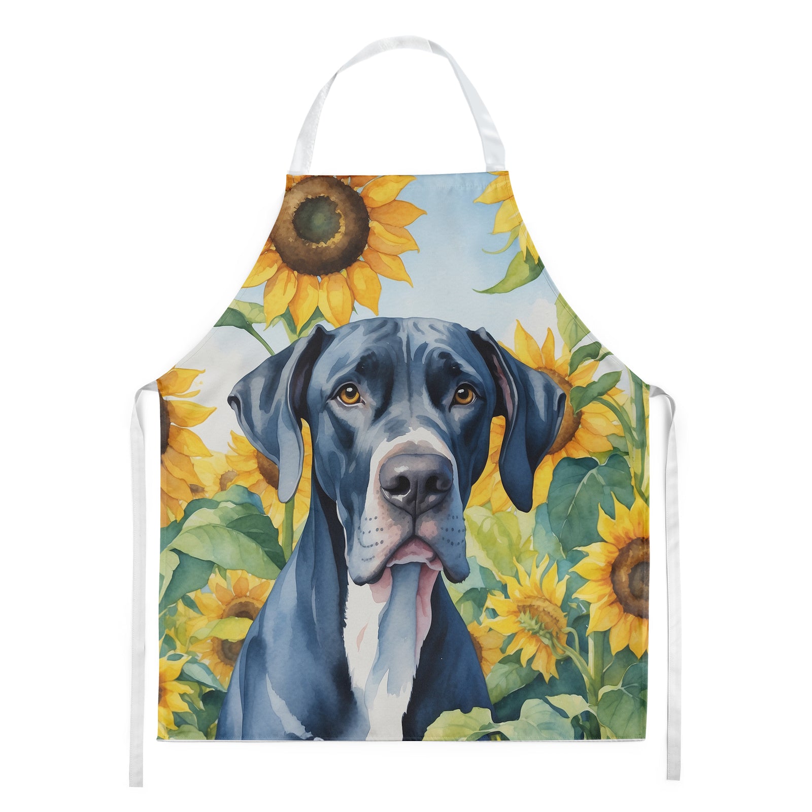 Buy this Great Dane in Sunflowers Apron