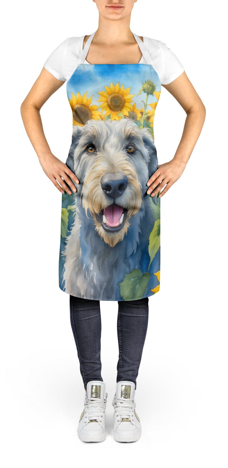 Buy this Irish Wolfhound in Sunflowers Apron