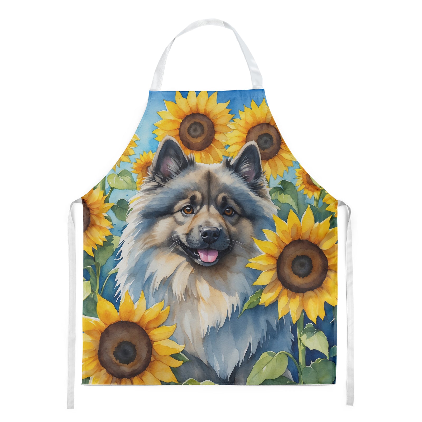 Buy this Keeshond in Sunflowers Apron