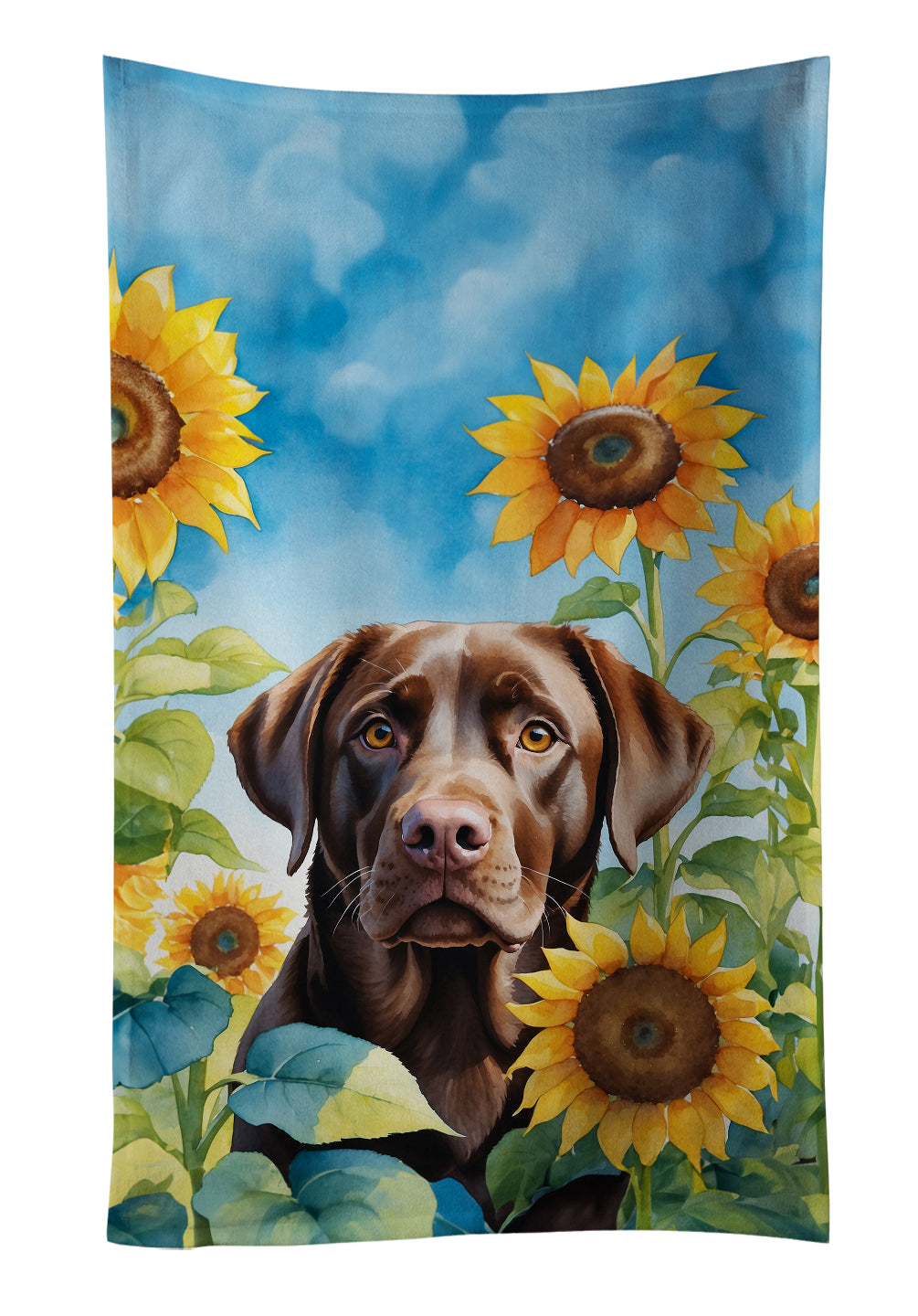 Buy this Labrador Retriever in Sunflowers Kitchen Towel