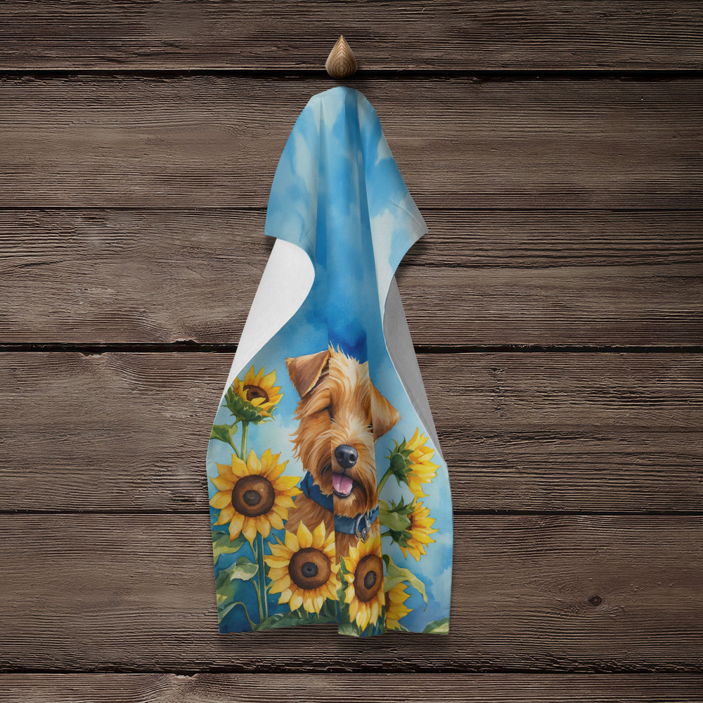 Norfolk Terrier in Sunflowers Kitchen Towel