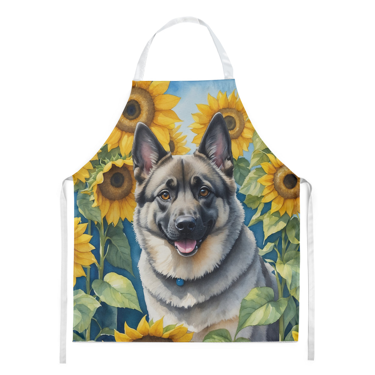 Buy this Norwegian Elkhound in Sunflowers Apron