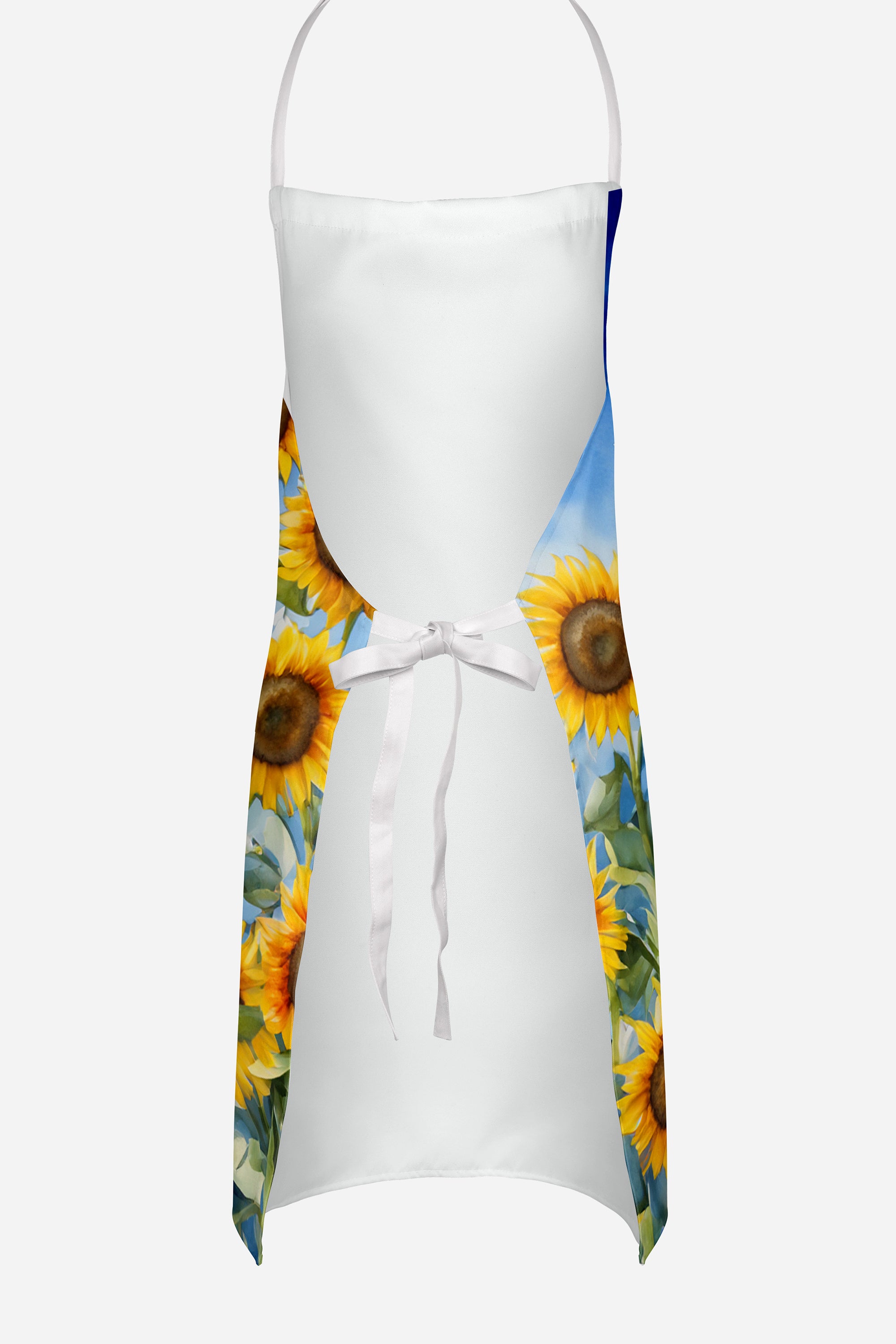 Old English Sheepdog in Sunflowers Apron