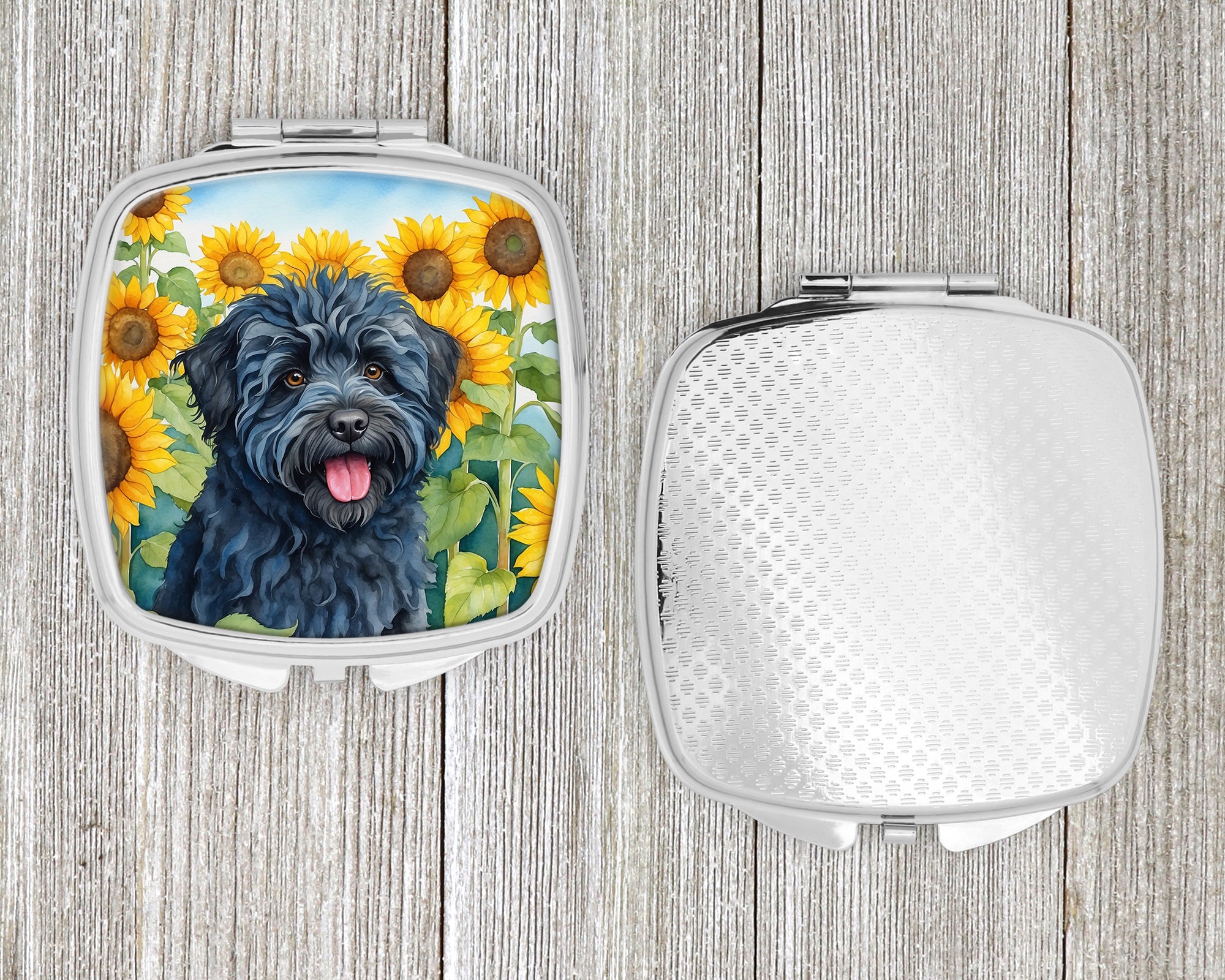 Puli in Sunflowers Compact Mirror