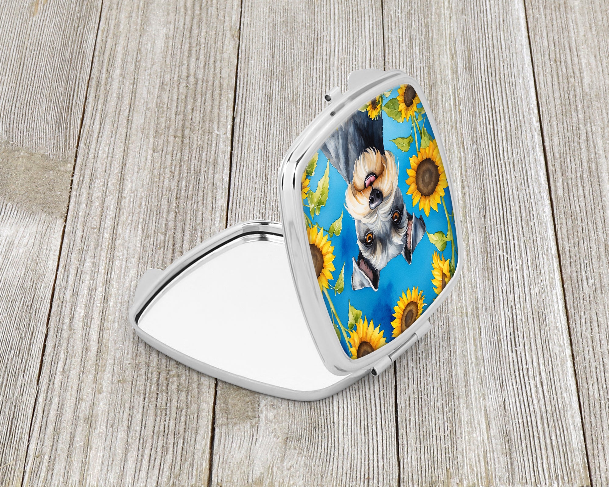 Buy this Schnauzer in Sunflowers Compact Mirror