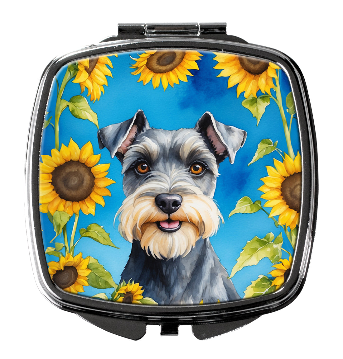 Buy this Schnauzer in Sunflowers Compact Mirror