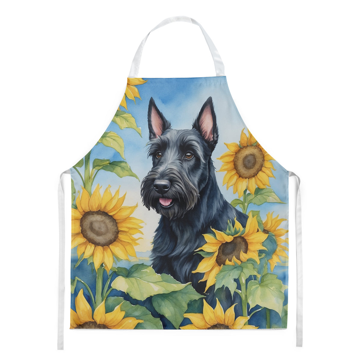 Buy this Scottish Terrier in Sunflowers Apron