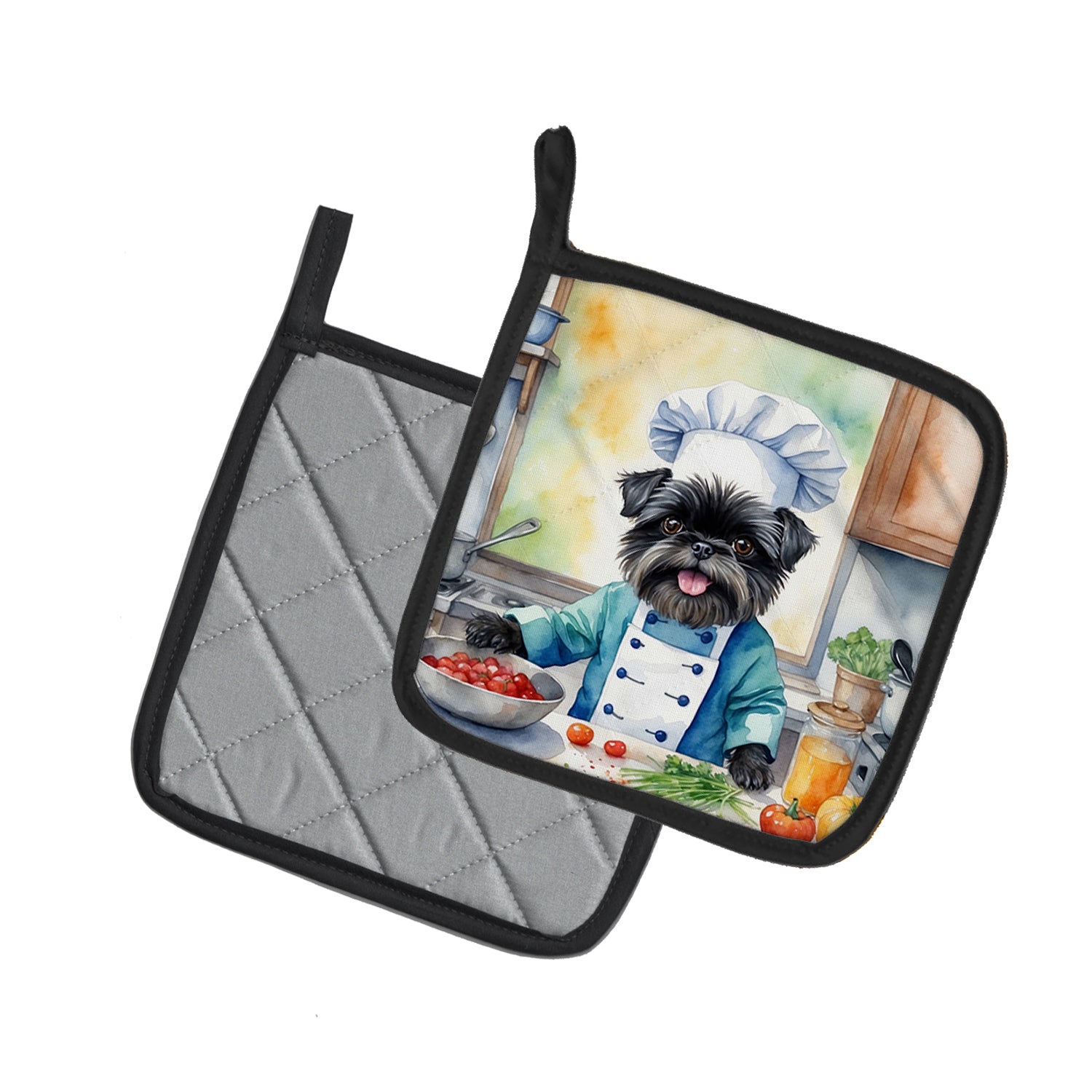 Buy this Affenpinscher The Chef Pair of Pot Holders