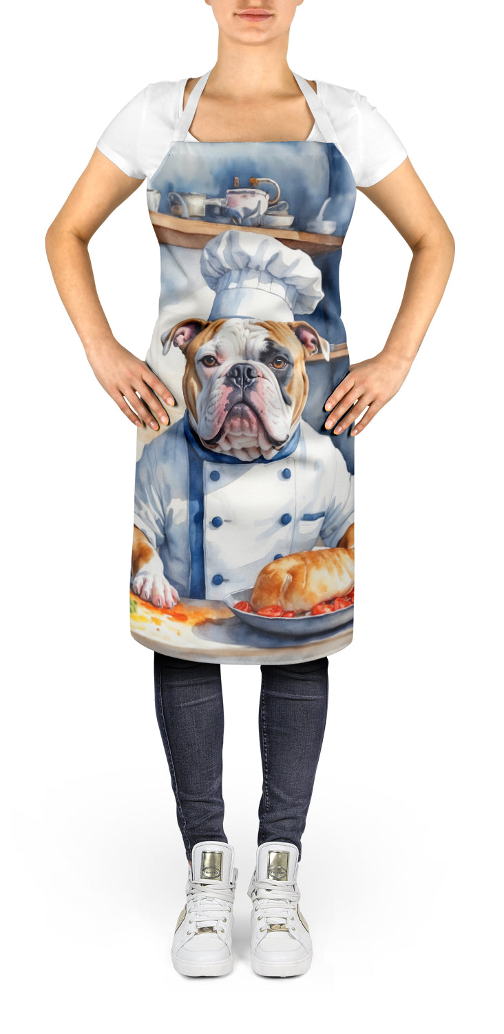 Caroline's Treasures American Bulldog The Chef Apron – Artist-Designed Kitchen, BBQ & Craft Apron