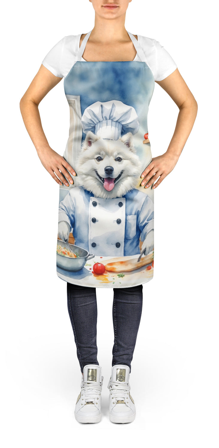 Caroline's Treasures American Eskimo The Chef Apron – Artist-Designed Kitchen, BBQ & Craft Apron